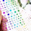 9-Color Pentagram Nail Art Sticker, Laser Gold, Silver, Red Plastic Nail Art Sticker, Color Nail Art Decorative Sticker.