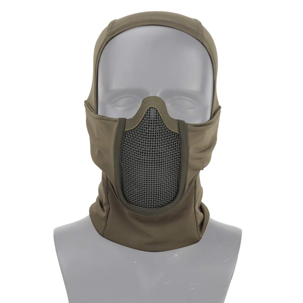 Balaclava Mask Mouth Protection Half Face Mask Breathable Mesh Airsoft Headgear Low Profile Hunting Accessories