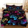 Game Controller Pattern 3D Visual Effect Printed Quilt Cover Set Colorful Cool Style Bedding Set Soft Comfortable Duvet Cover