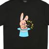 Palace Футболка с кроликом, черные топы унисекс P28TS033