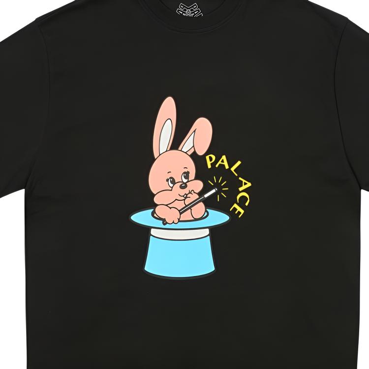 Palace Футболка с кроликом, черные топы унисекс P28TS033