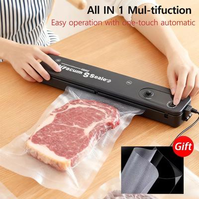 Вакуумный упаковщик Полностью автоматический упаковщик продуктов Мощная запайка Электрический вакуумный упаковщик для продуктов для дома
