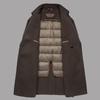Men's 100% Wool Double-Breasted Overcoat with Detachable Goose Down Liner