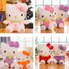 Cute And Cuddly Hello Kitty Cat Plush Toy With Strawberry And Bamboo