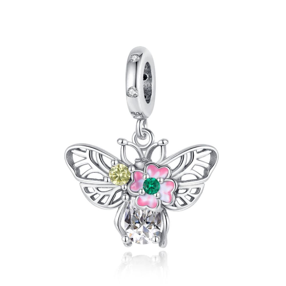 S925 Silver Insect Fashion DIY Accessories Butterfly Pendant Handmade Creative Decoration