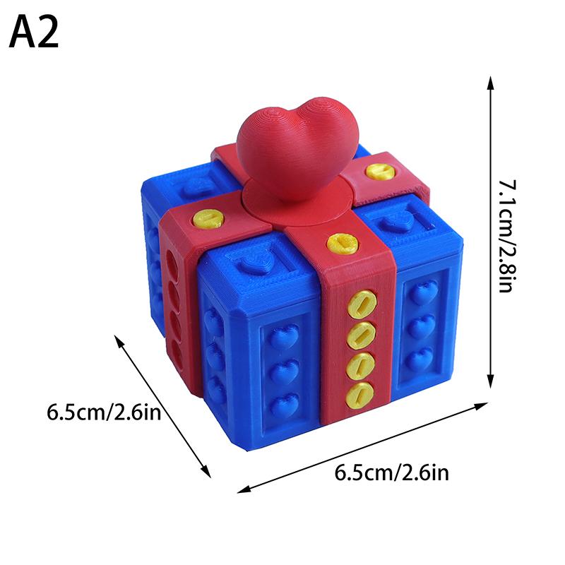 3D 1 шт. Печатная подарочная коробка на День святого Валентина Раздражающая коробка-сердце Подарок, превращающий любовь в веселое и сложное приключение