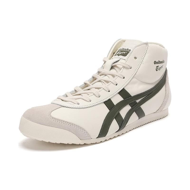 ONITSUKA TIGER Mexico Mid Runner Sports Classic Cushioning Slip Resistant Durable Mid Top Lifestyle Casual Shoes Unisex Sneaker 1183B812-100