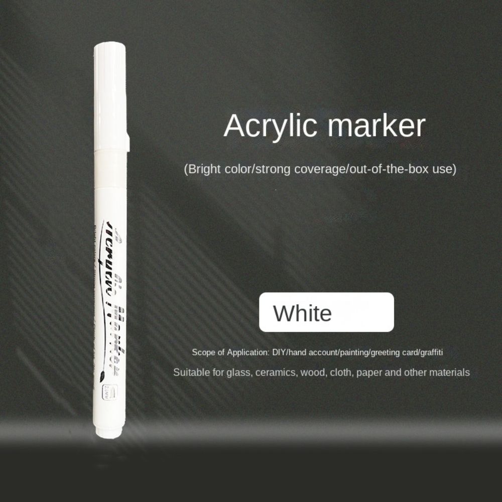 White Gold Silver Acrylic Paint Pens Markers Rock Painting Student Colored Pen for Art Projects