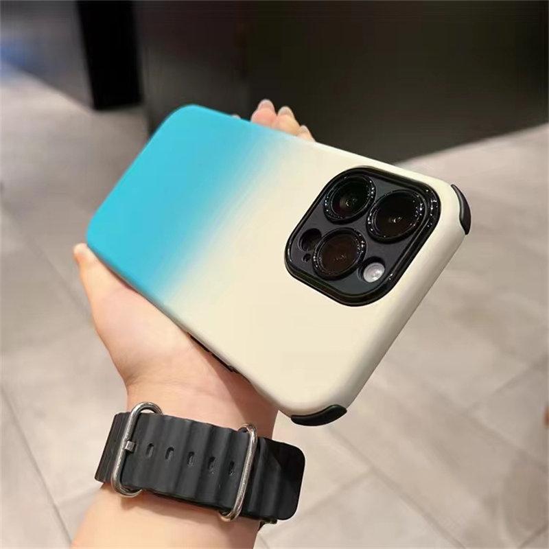 Роскошный чехол Gradient Skin Touch для iPhone 14, 13, 12, 11 Pro Max, чехлы «все включено» для защиты от падения