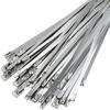 100PCS Metal Cable Ties 304 Stainless Steel 4.6/7.9/10/12mm Exhaust Wrap Coated Self-Locking Metal Zip-Exhaust Locking Cable Tie