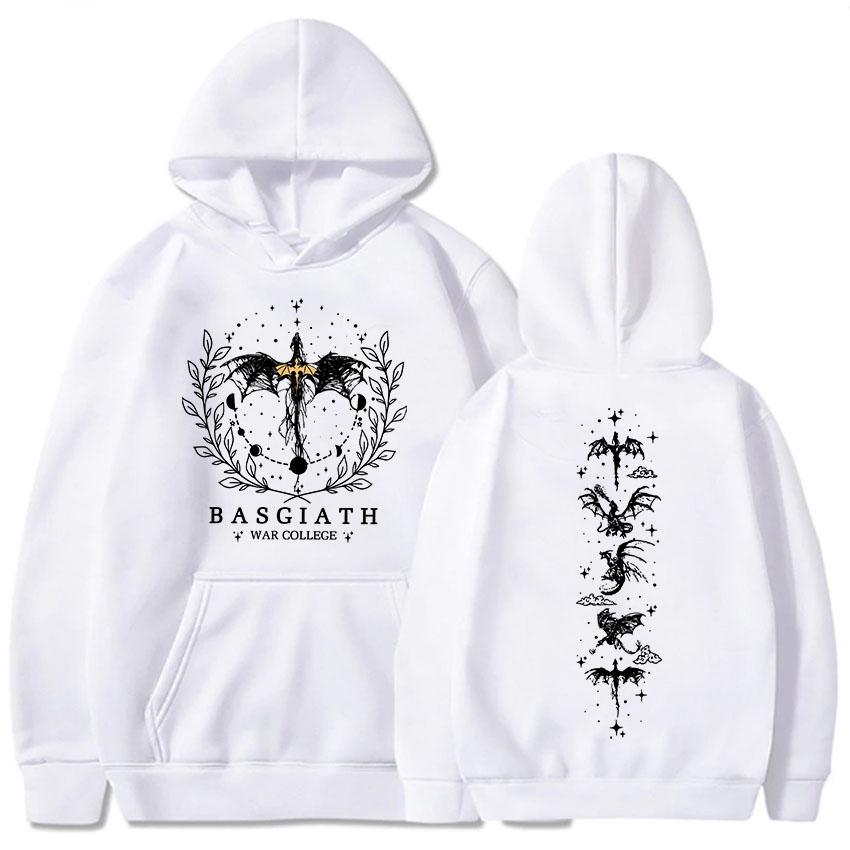 Basgiath War College Hoodies Onyx Storm Dragon Rider Sweatshirts Book Printing Sudaderas Long Sleeve Women Men Clothing