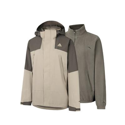 Earth Shell 3-в-1 Hard Shell куртка с капюшоном и длинными рукавами на молнии женская куртка темно-зеленый телесный-хаки 962447601-1