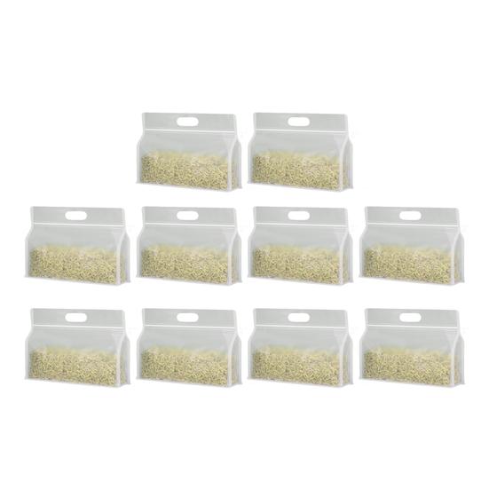 10 шт., удобные сумки для хранения продуктов, многоразовые, широкого применения, прозрачные ПЭТ-мешки для хранения свежих продуктов, сумки на молнии для домашнего использования