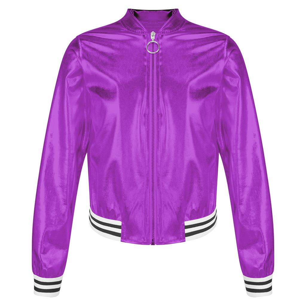 Детская бронзовая тканевая куртка для девочек, пальто, топ в стиле хип-хоп, джаз, современный танцевальный топ, костюм для дискотеки