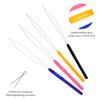 10 Pcs Hair Extensions Loop Needle Pulling Hook Tool Needle Threader Loop Tool For Silicone Microlink Beads