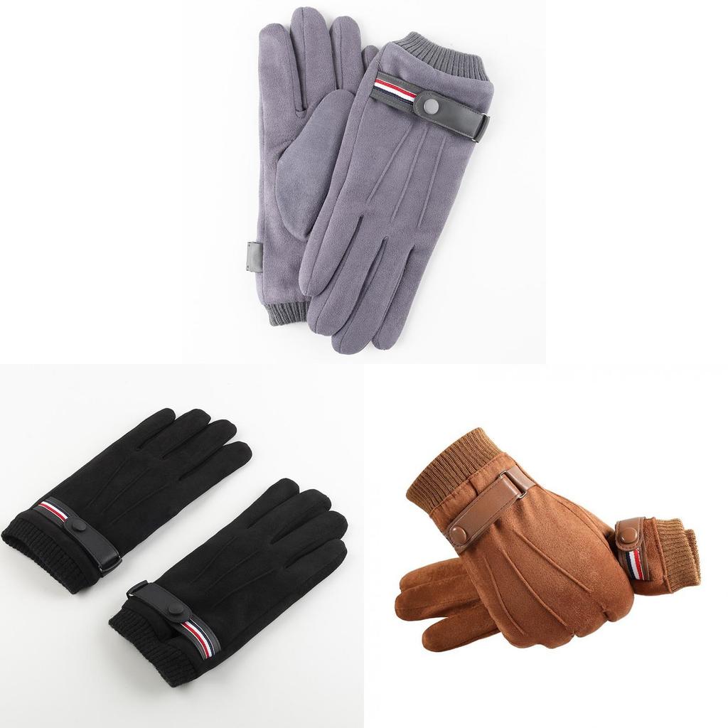 Warm Mens Split Finger Fleece Gloves With Touchscreen Compatibility For Winter