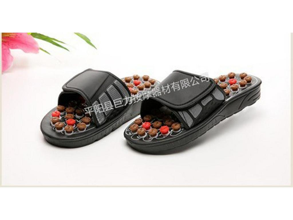 Вращающиеся массажные тапочки для здоровья с точечным массажем и рисунком в горошек