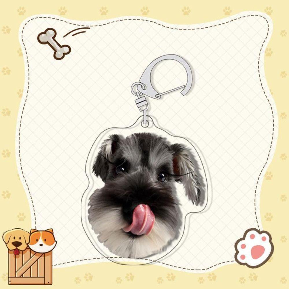 Samoyed Labrador Puppy Pendant Husky Acrylic Corgi Keyring Border Collie Dog Keychain  Unisex