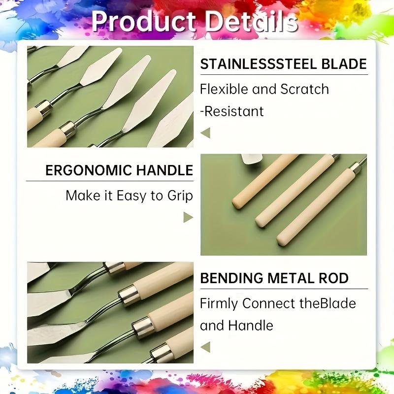 7 шт. Палитра для смешивания цветов Инструменты для рисования Деревянный набор мастихинов из красного дерева для гуаши, акварели и масляной живописи