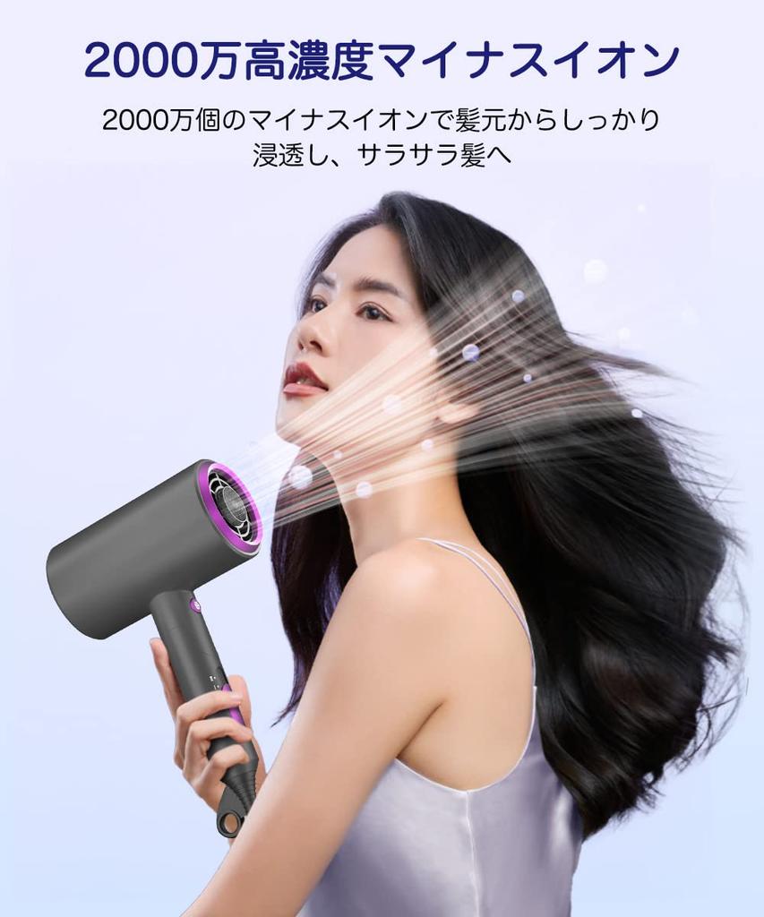 Фен Evolution Большой воздух Высокая концентрация отрицательного Складной 3 уровня воздуха Портативный волос Постоянный перегрев Быстрая сушка Насадка для волос для дома