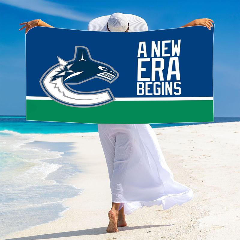 Vancouver Canucks logo Print Beach Towel, Large Soft Quick Dry Towel for Beach Camping Swimming