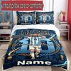 3pcs Duvet Cover Set (1*Duvet Cover + 2*Pillowcase, Without Core), Custom Name Leo Messi Pattern Bedding Set, Home Bedroom Decor Gift