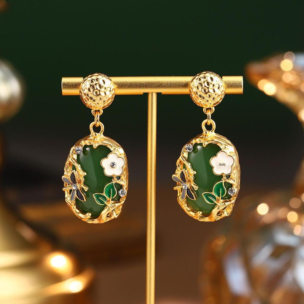 Серия картин Ван Гога и Моне: Серьги-пусеты «Французский цветок» из эмали с натуральным жемчугом, серебро 925 пробы, летняя коллекция.