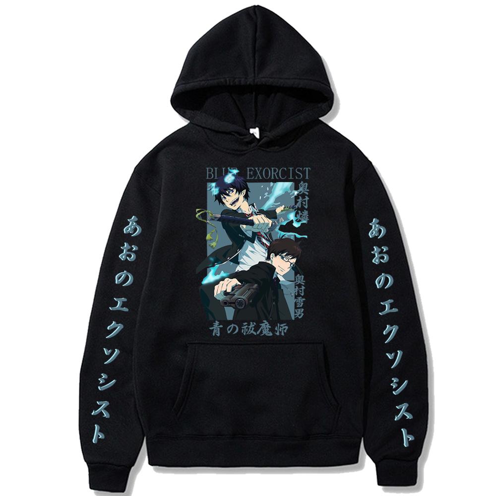 Модная синяя спортивная толстовка с длинным рукавом в стиле Харадзюку «Экзорцист» в стиле Харадзюку, Окумура Рин Окумура Юкио Брат, мужская и женская