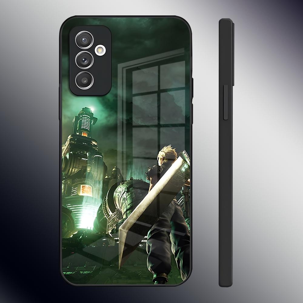 Чехол для телефона Final Fantasy для Samsung S24 Ultra S23 S22 S20 Fe S21 Plus A54 A34 A24 A53 A13 A16 Стеклянная задняя крышка