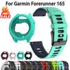 Силиконовый чехол+ремешок для Garmin Forerunner 165 Мягкий спортивный ремешок для часов Наручный браслет для Garmin Forerunner 165 Защитная крышка-оболочка