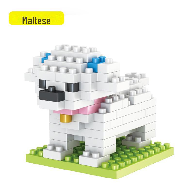 Строительные блоки животных JIKER: Лев, Тигр, Панда, Пингвин - развивающие игрушки для детей с микрочастицами