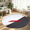 F1 Printed Round Crystal Velvet Rug Soft Non Slip Floor Carpet For Bedroom Holiday Gift