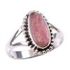 Natural Rhodochrosite Gemstone 925 Solid Sterling Silver Jewelry Ring S.8 J6D28