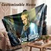 Custom Name Flannel Blanket,Eminem Lightweight Warm Bed Blanket For Couch & Holiday Gift