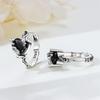 Серьги Orstarry S925 Серебро Винтажный Стиль Резьба Лоза Черный Циркон Кольца Серьги Для Женщин Подарок на День Рождения Серебряные Украшения