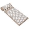 PrimaSole AccuPressure Mat Brown Level 1 Acupressure Spike Mat Neck Pillow Set - Easy Relaxation At