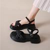 Platform Sandals The New Summer Sandals Women One-line Buckle Muffin Beach with Skirt Outdoors Sandals