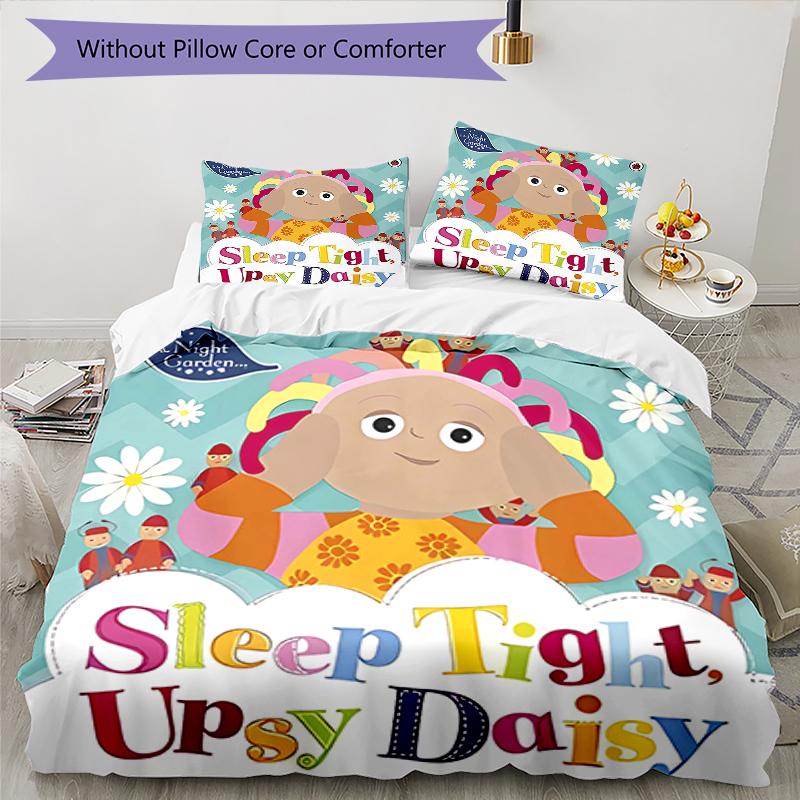 3pcs In the Night Garden2 Design Cover Set - HD Printed Bedding with 1 Cover and 2 Pillowcases - Perfect for Home and Dorm Decor