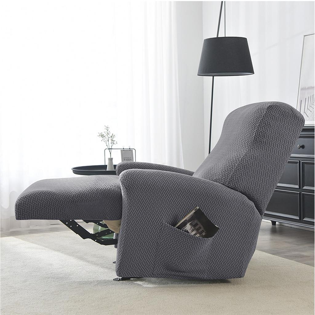 1 Seatewest Design 4-Piece Recliner Chair Cover Stretch Non-Slip Jacquard Recliner Sofa Slipcovers Protector Covers for Pet Kid