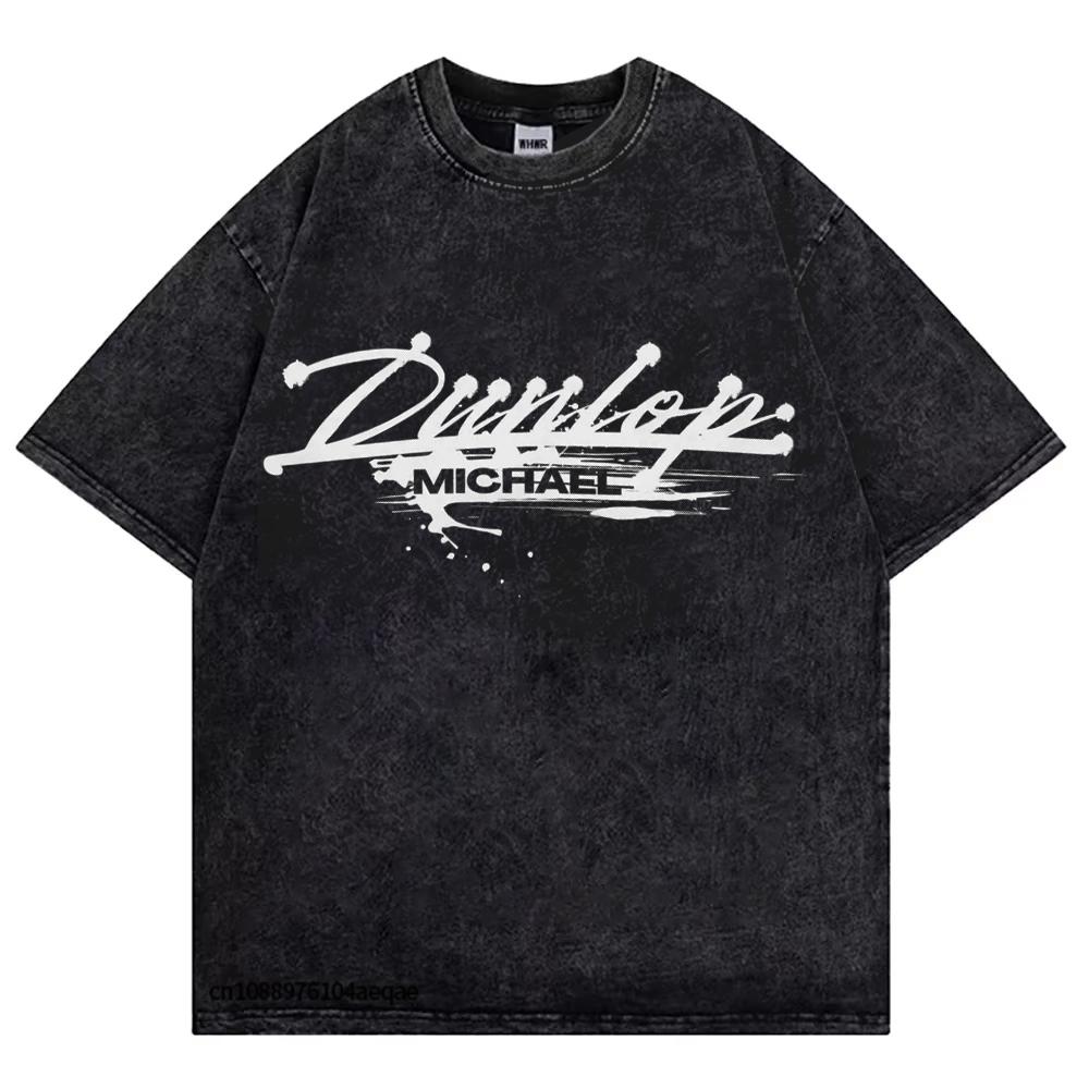 Футболка JOEY Michael Dunlop винтажная стираная мужская женская футболка топы уличная свободная большого размера с коротким рукавом