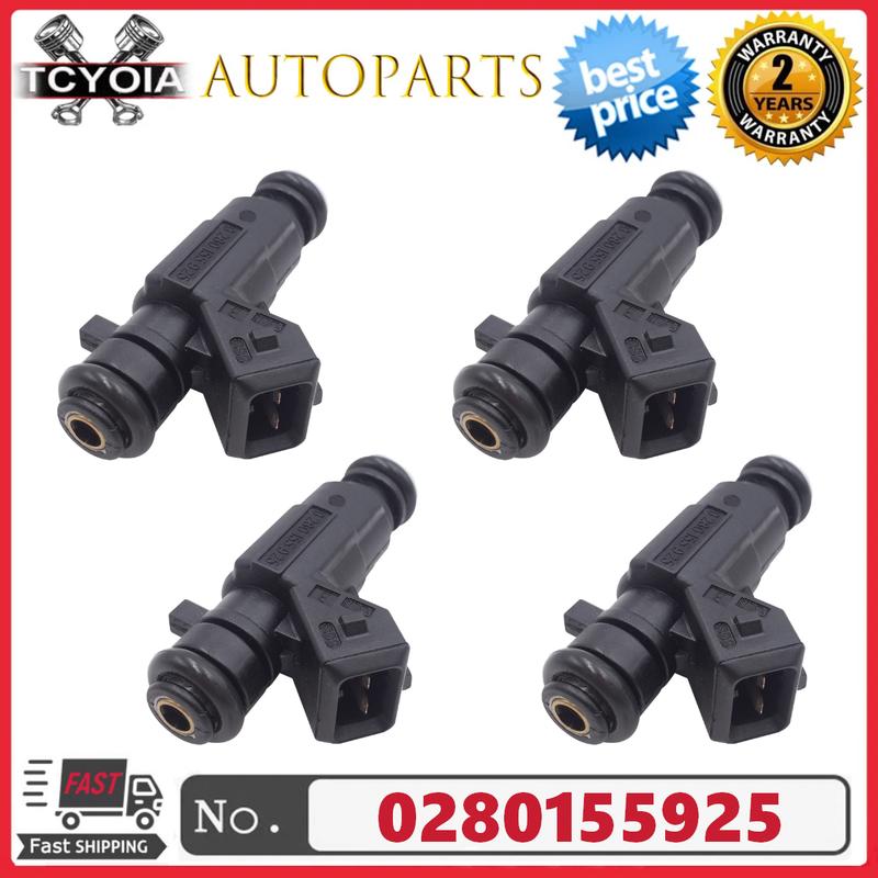 4pcs/lot Fuel Injectors 0280155925 YS6U9F593HA YS6UHA for Ford Courier Van 1.6 Escort / Fiesta II /Ka 1.6