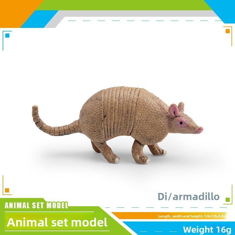 Wildlife Animal Rabbit Armadillo Macaque And Panda Model Collection Pvc Educational Figures For Kids Preschool Learning