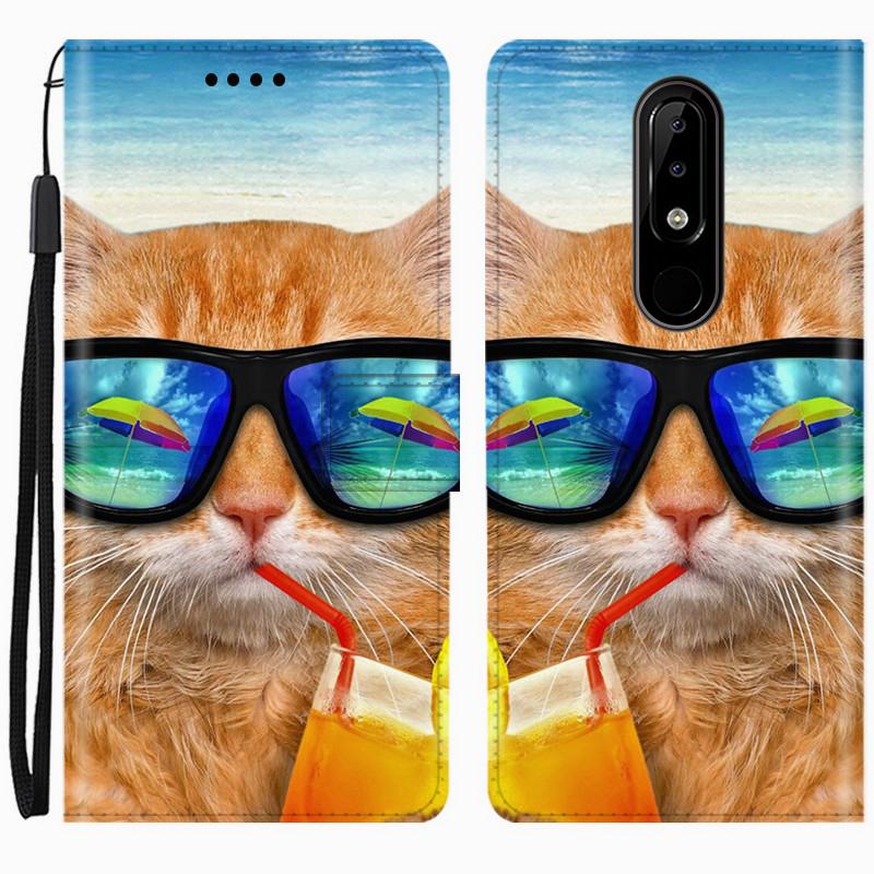 Для Nokia 5.1 Plus Чехол Кожаный Чехол-бумажник с откидной крышкой Для Nokia 5.1 Plus Чехол для телефона Для Nokia TA-1120 TA-1105 TA-1102 Чехол Fundas