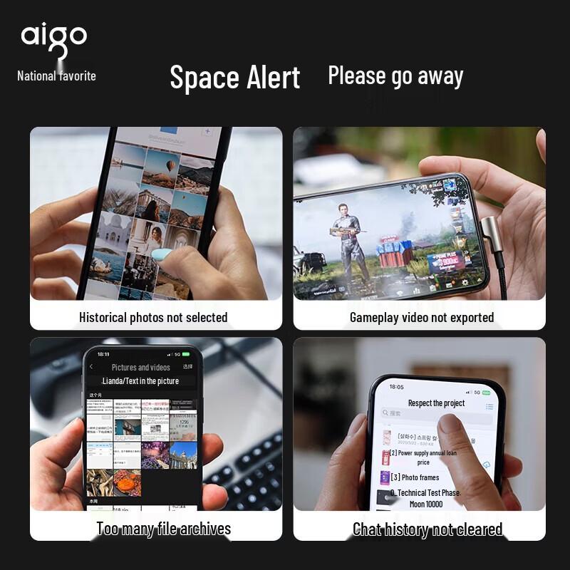 Aigo U356 32 ГБ USB 3.2 Type-C Двух-интерфейсный Мобильный U-накопитель