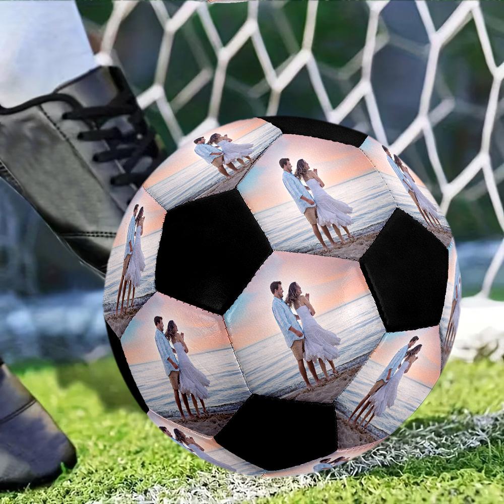 Sunset Beach Romance Personalized image Size 5 Soccer Ball Machine-Stitched Indoor/Outdoor Universal Football Perfect for Customized Gifts