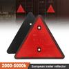 Red Rear Reflector Triangle Reflective Sign Screw Mount E22 Listed Warning Safety Reflector for Trailer Truck Caravan Boat