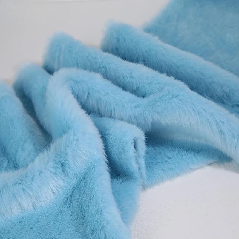 50x180cm Flush Artificial Fur Thickened Imitation Fox Fur Grass Faux Fur Fabric for Counter Decoration Carpet Clothes Scarves