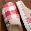 Цветные клетчатые хлопковые тапочки осень и зима пара досуг домашние плюшевые тапочки обувь