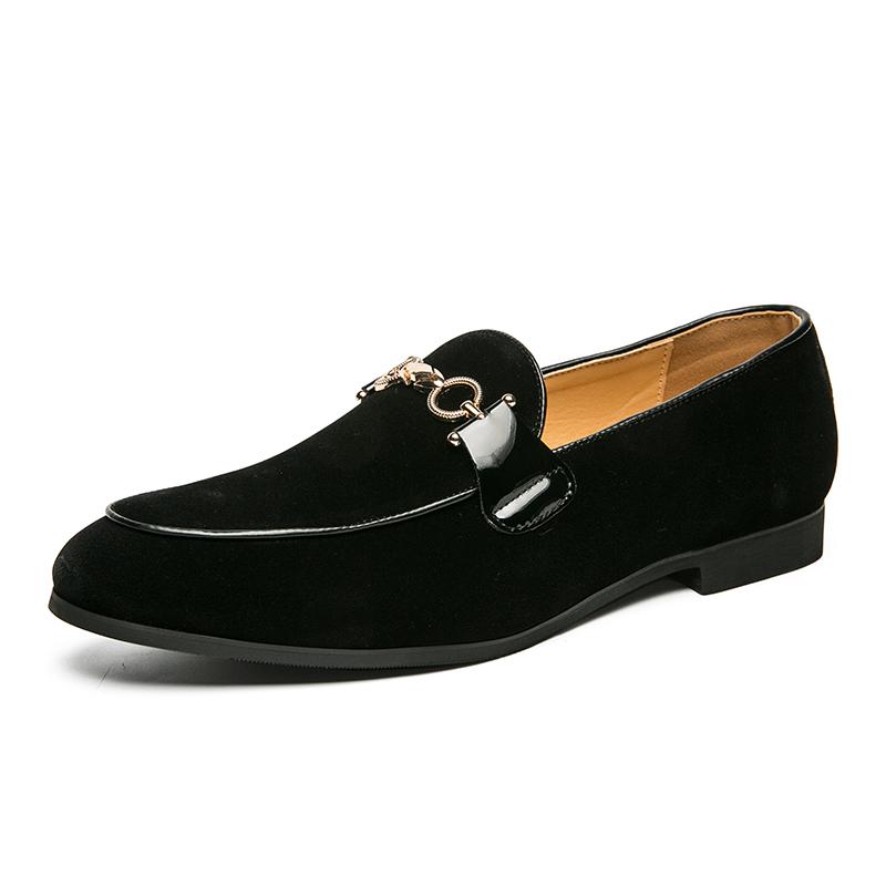 Men’s Loafers Wingtip Dress Formal Shoes Men Suede Grey Tuxedo Wedding Blazers Saddle Shoes Large Size