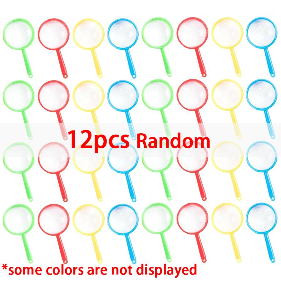 12/24/48pcs Mini Magnifying Glass Office Study Portable Stationery for Outdoor Nature Observation Newspaper Magazine Reading XJM